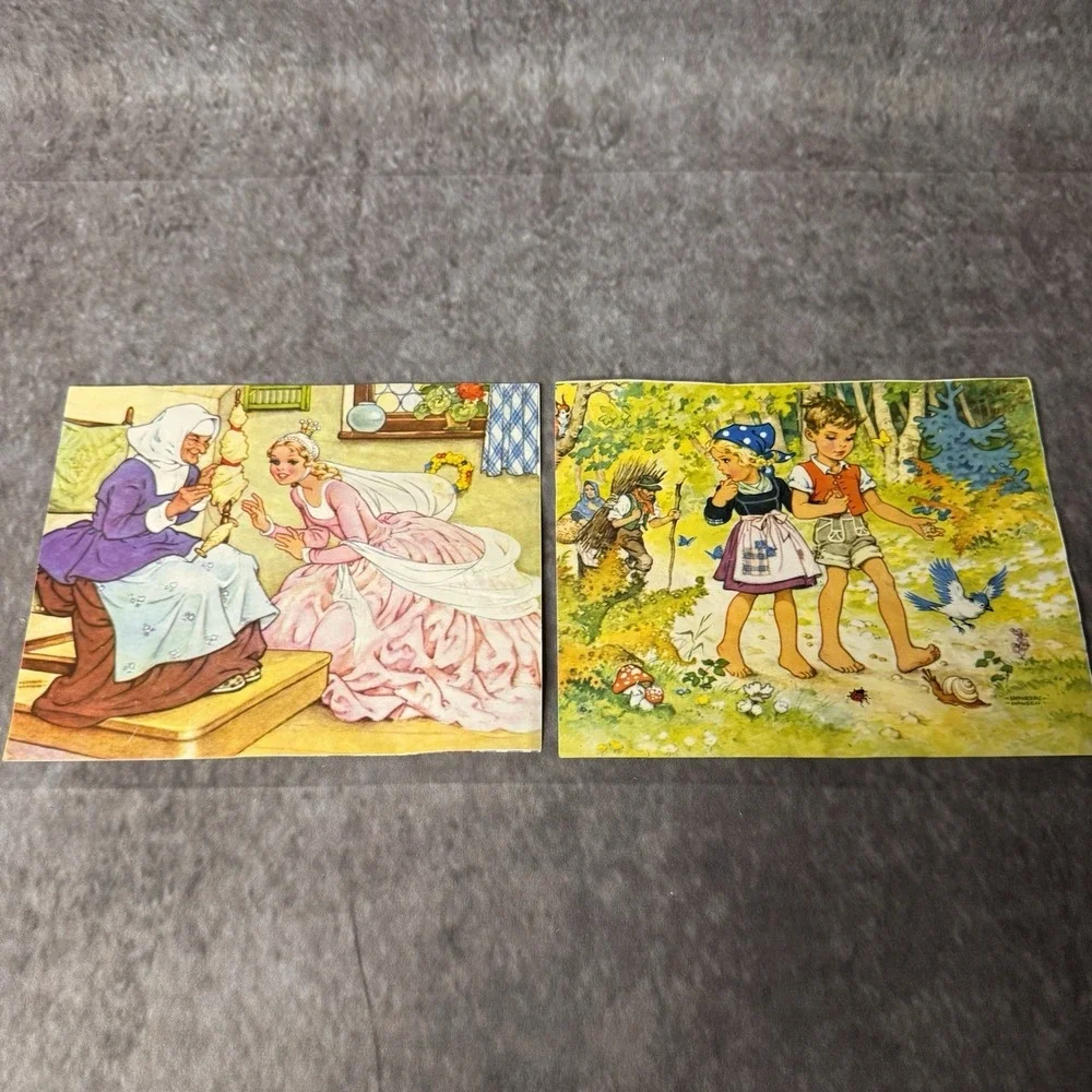 Vtg Hermann Eichorn Fairy Tale Wooden Block Puzzle Federal Republic of Germany